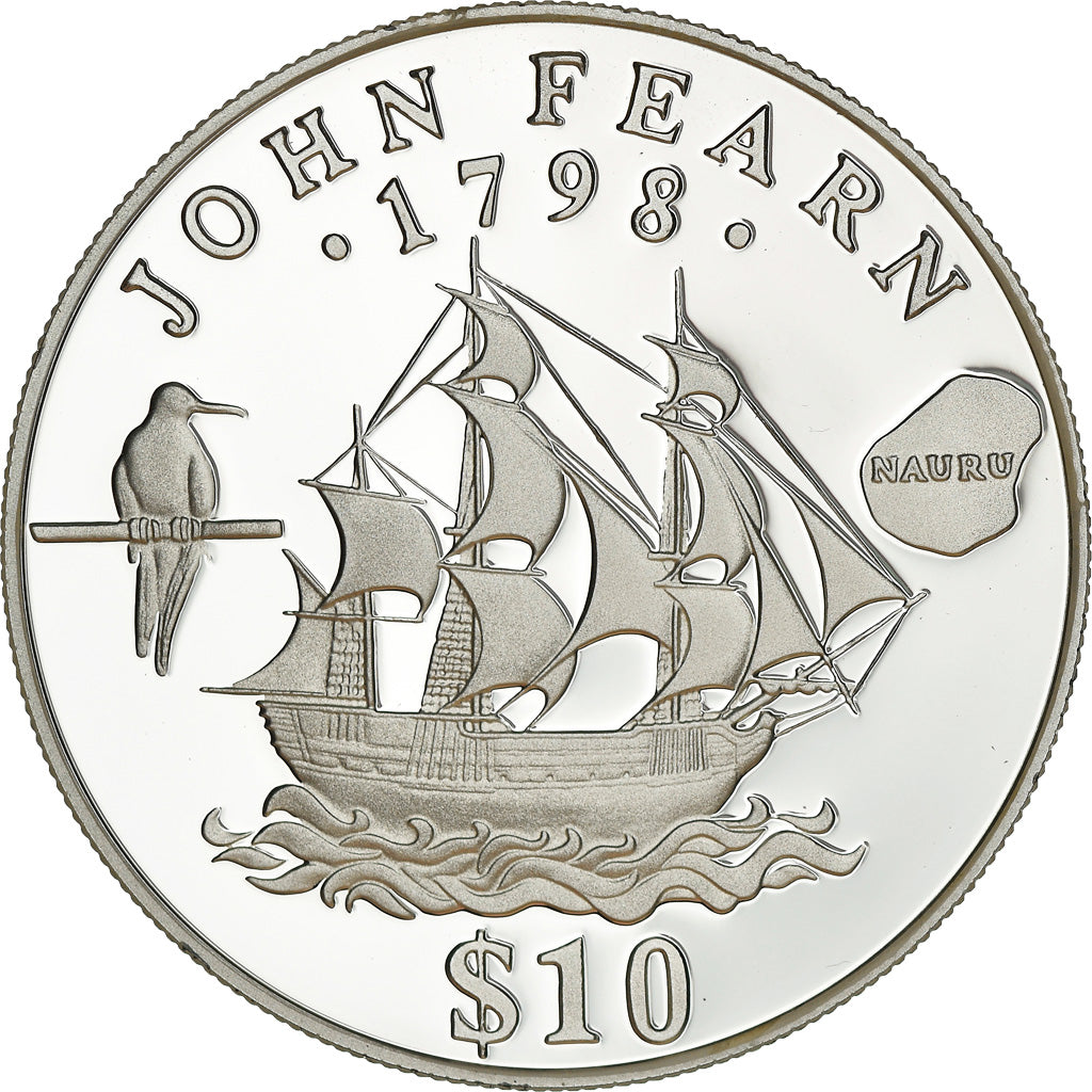 Coin, Nauru, 10 Dollars, 1994, Proof, MS(65-70), Silver, KM:7