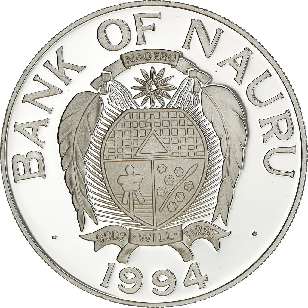 Coin, Nauru, 10 Dollars, 1994, Proof, MS(65-70), Silver, KM:7