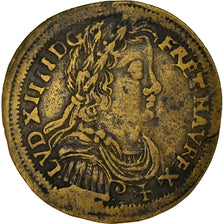 France, Token, Token count., Louis XIV, History, Nuremberg, VF(30-35), Brass