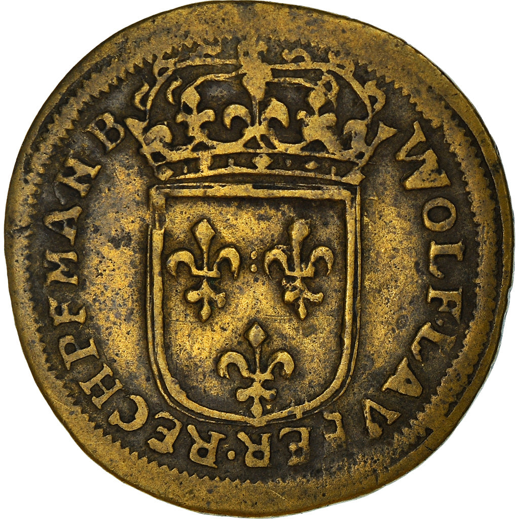 France, Token, Token count., Louis XIV, History, Nuremberg, VF(30-35), Brass