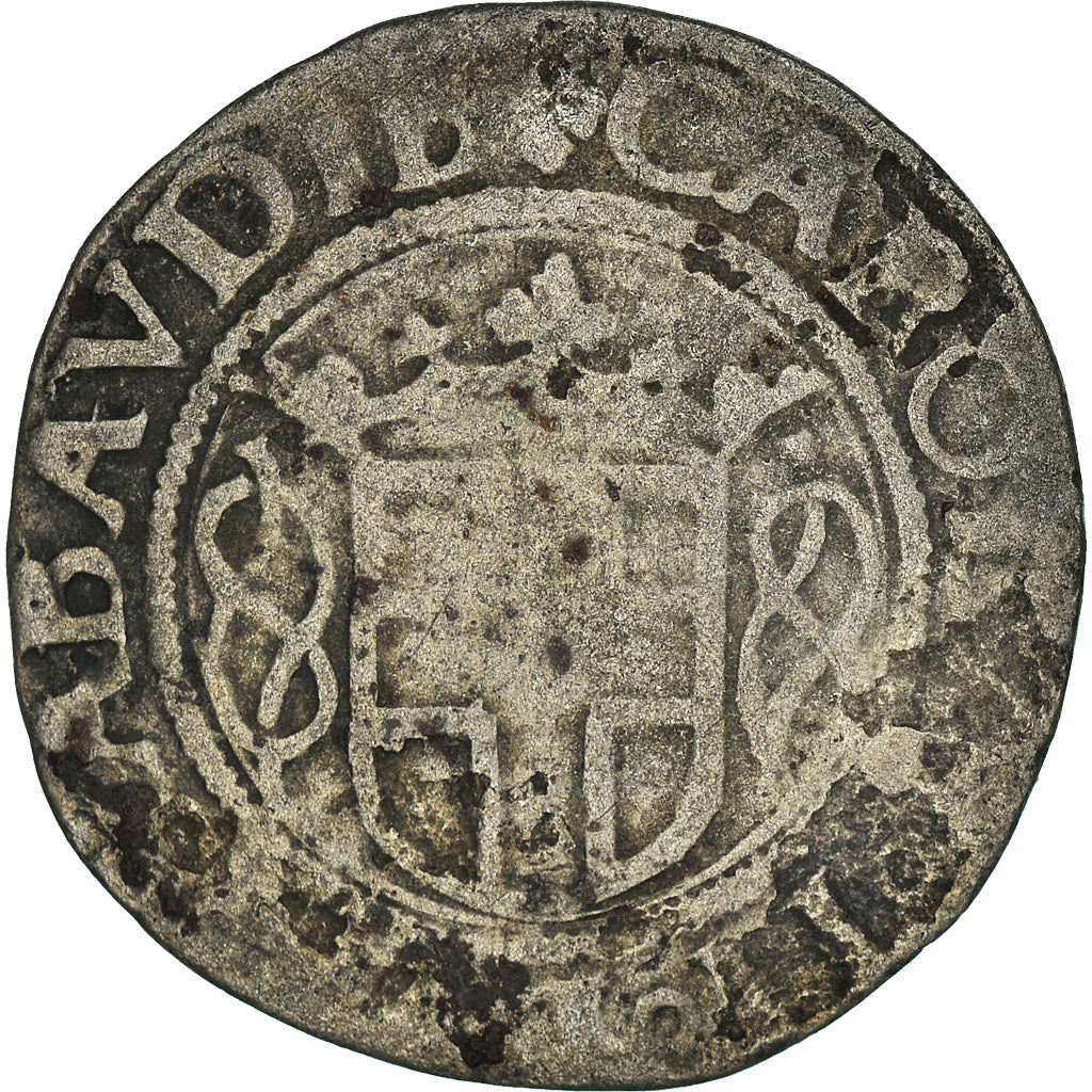 Moneda, Francia, Savoie, Charles II, Grosso, Undated (N.V)., Aoste, BC+, Vellón