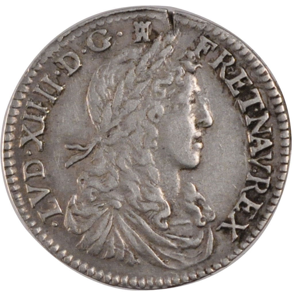 FRANCE, 1/12 Écu au buste juvénile, 1/12 ECU, 10 Sols, 1662, Limoges, KM #199.5,
