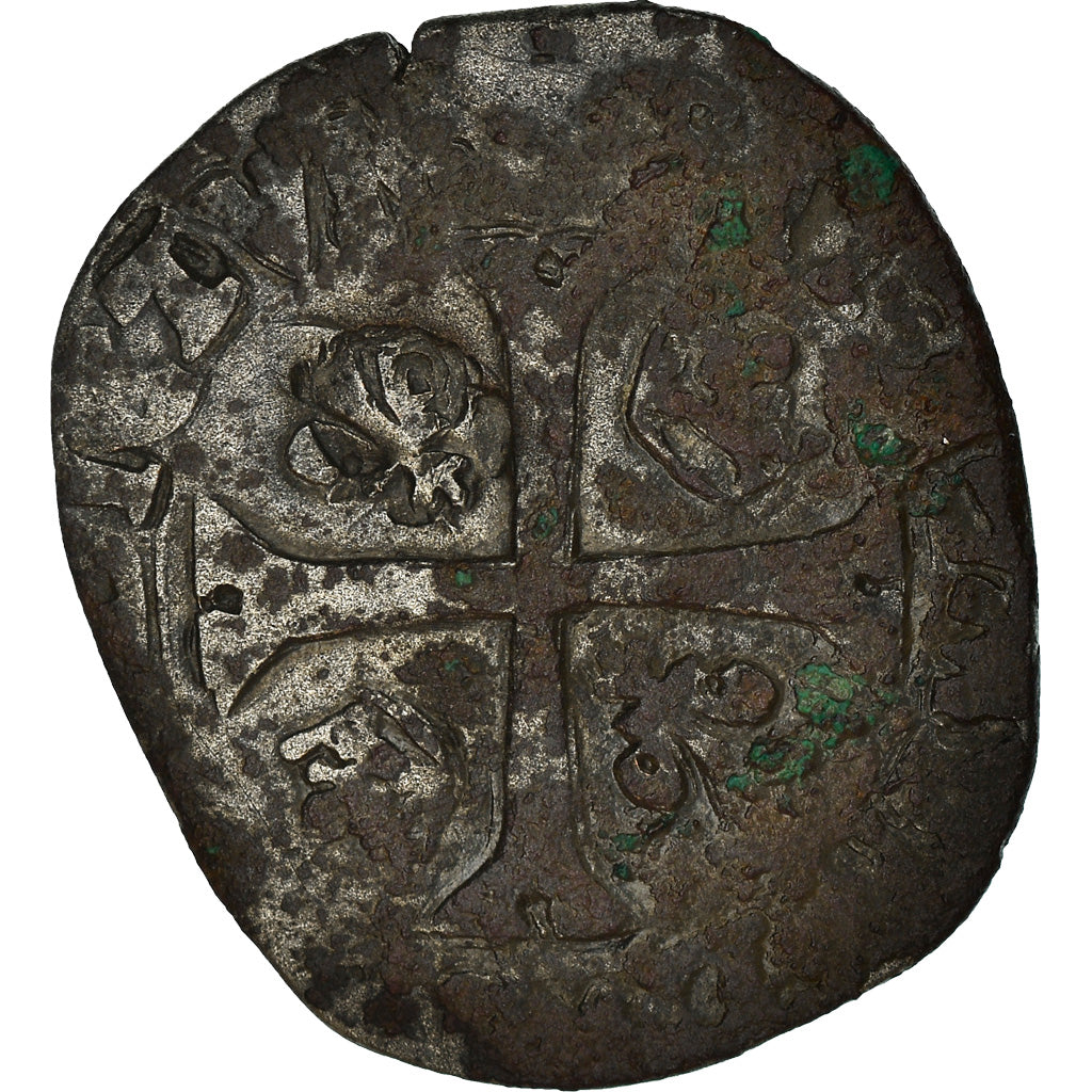 Münze, Frankreich, Charles X, Douzain, 1594, Marseille, Countermark, S, Billon