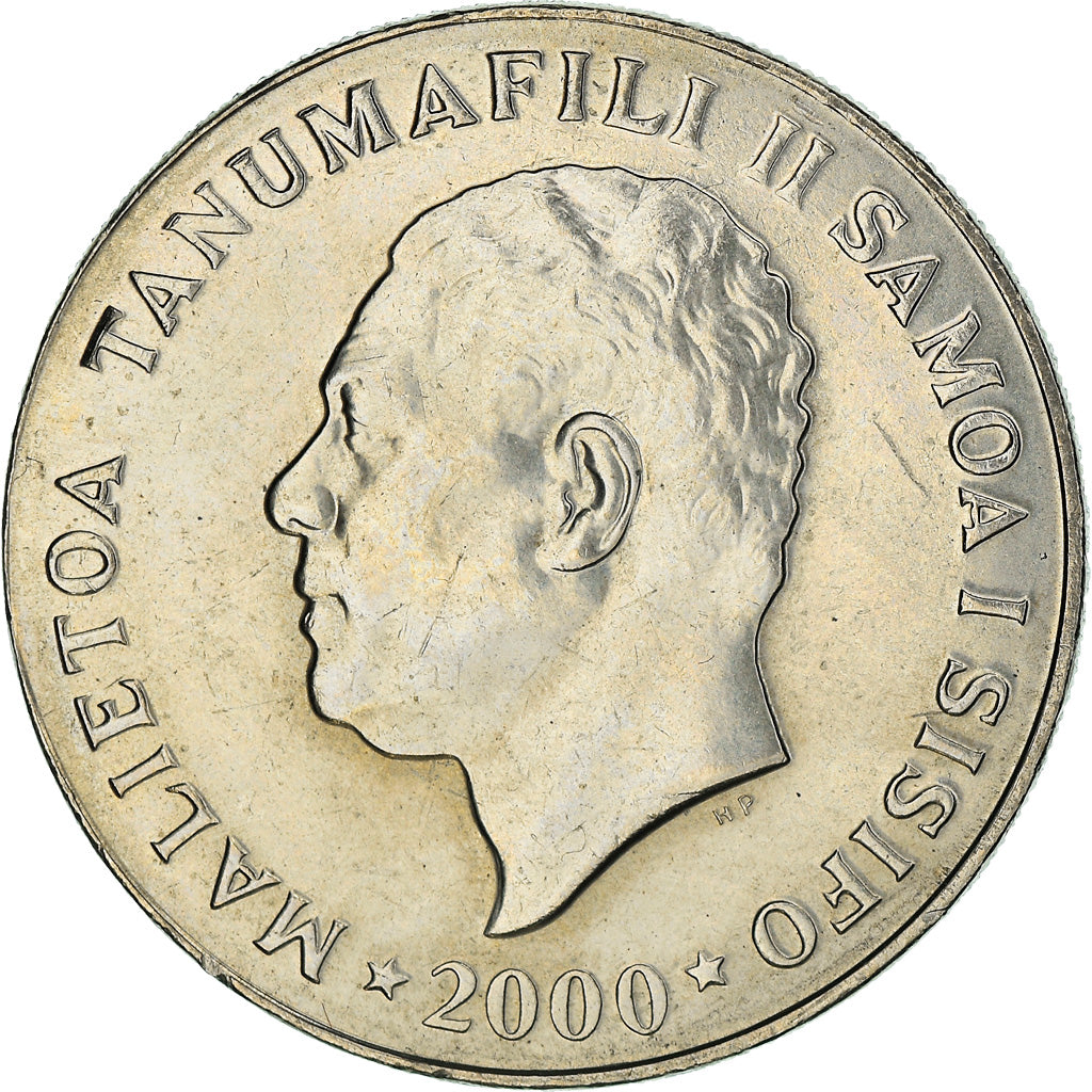 Coin, Samoa, Malietoa Tanumafili II, 20 Sene, 2000, Royal Australian Mint