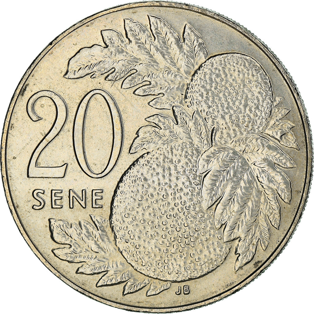 Coin, Samoa, Malietoa Tanumafili II, 20 Sene, 2000, Royal Australian Mint