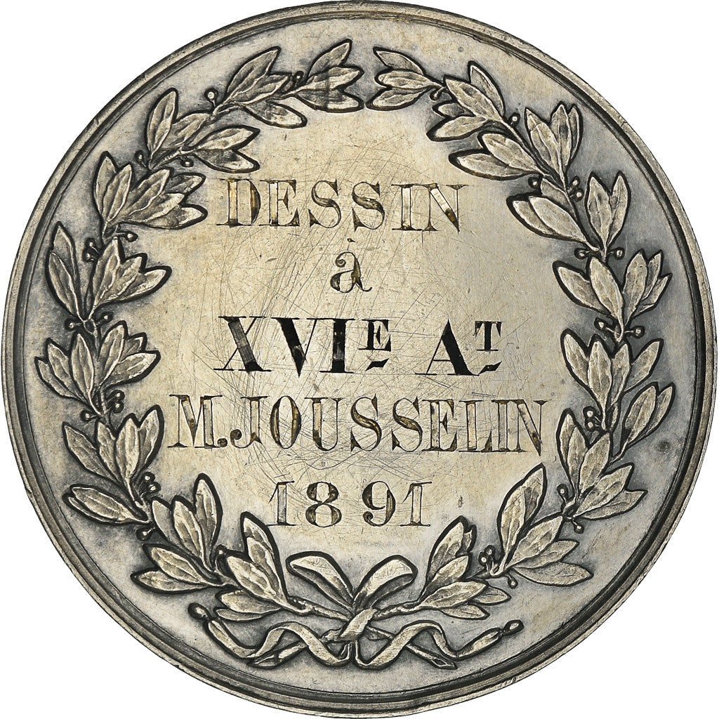 France, Medal, PARIS - Écu couronné, Arts & Culture, 1891, MS(60-62), Silver