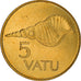 Coin, Vanuatu, 5 Vatu, 1995, British Royal Mint, MS(63), Nickel-brass, KM:5