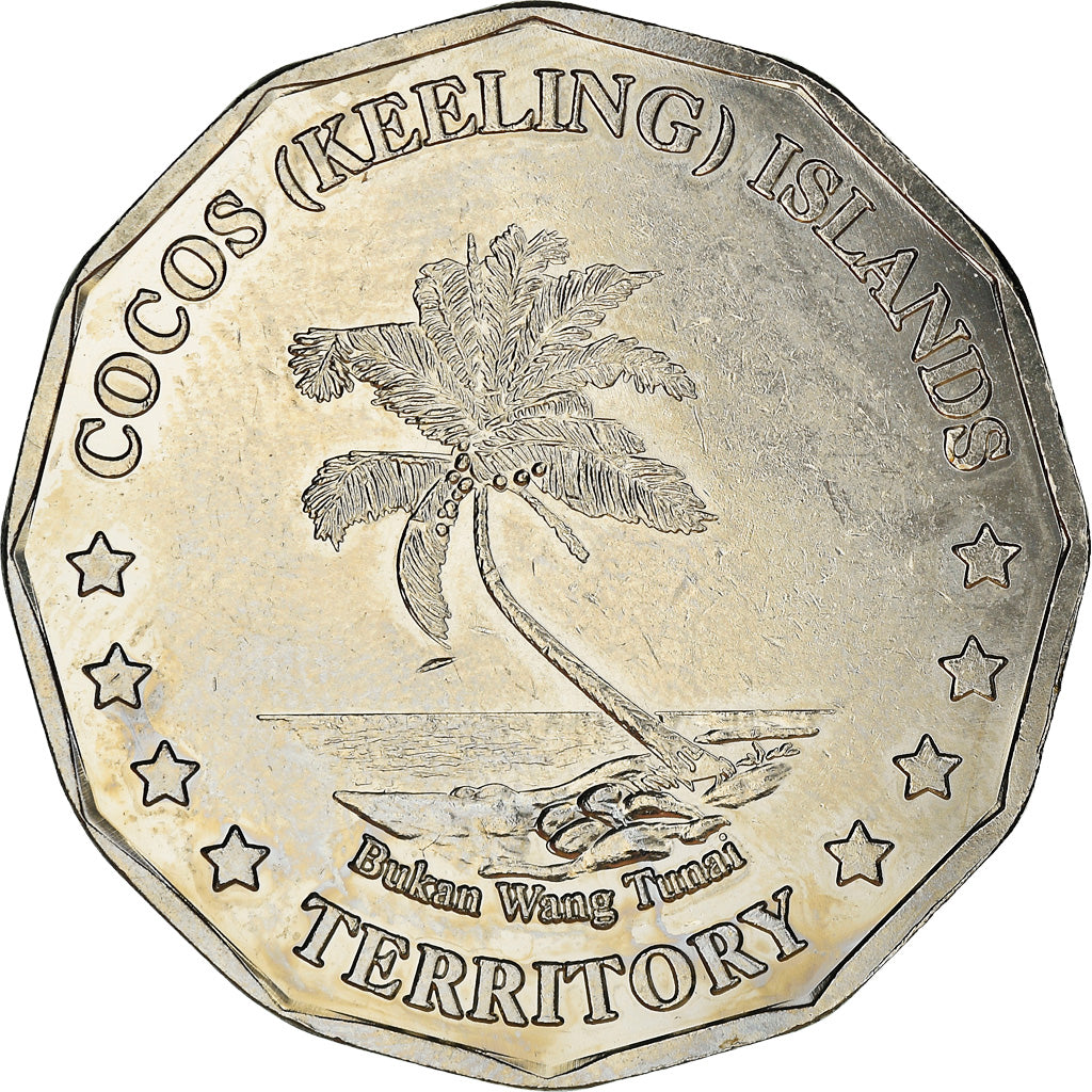 Coin, COCOS (KEELING) ISLANDS, 50 Cents, 2004, Roger Williams, Massachusetts