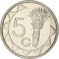 Coin, Namibia, 5 Cents, 1993, MS(63), Nickel plated steel, KM:1