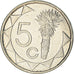 Coin, Namibia, 5 Cents, 1993, MS(63), Nickel plated steel, KM:1