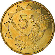 Coin, Namibia, 5 Dollars, 1993, MS(63), Brass, KM:5