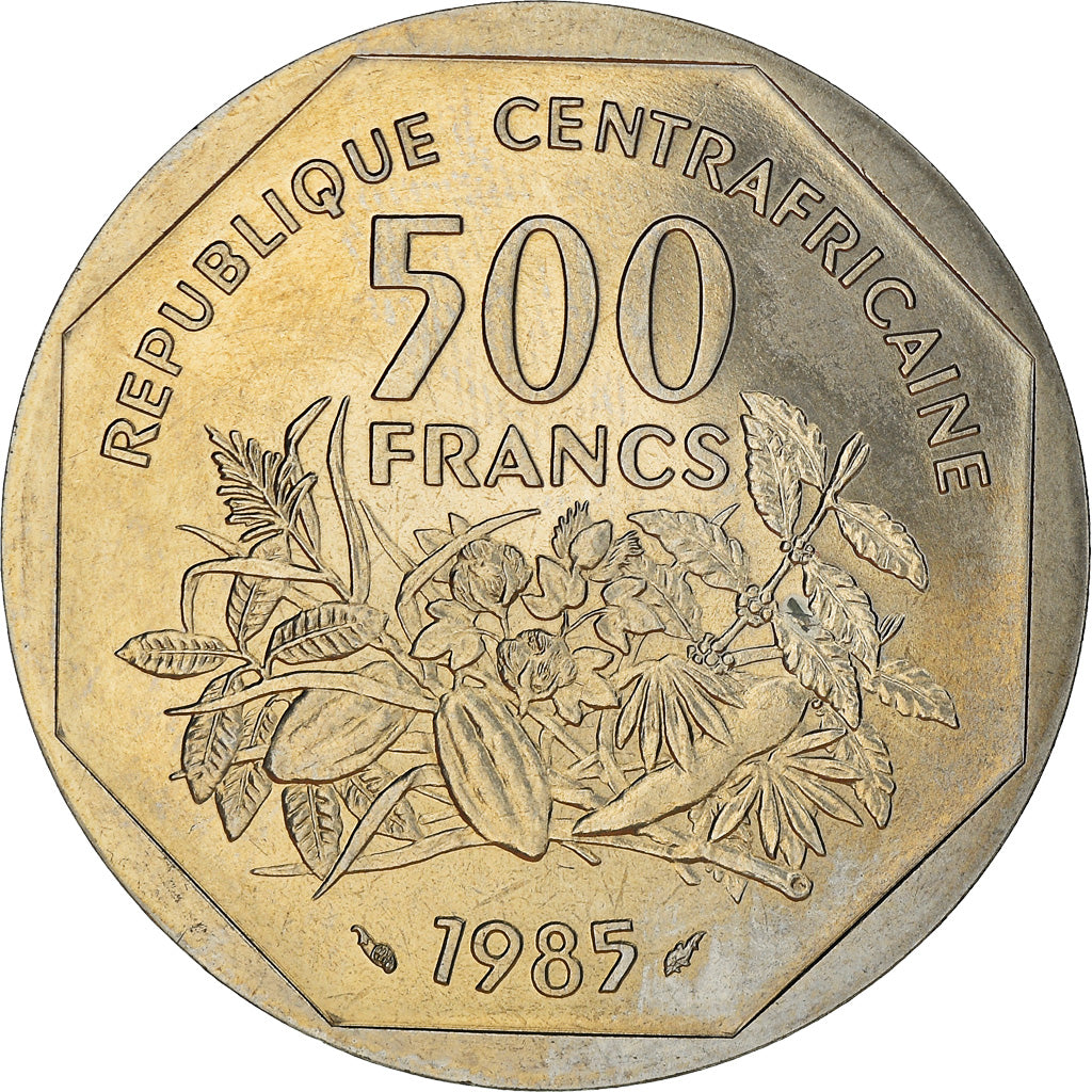Coin, Central African Republic, 500 Francs, 1985, Paris, ESSAI, MS(65-70)
