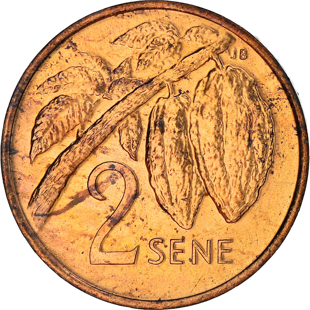 Coin, Samoa, Malietoa Tanumafili II, 2 Sene, 1996, AU(55-58), Bronze, KM:13