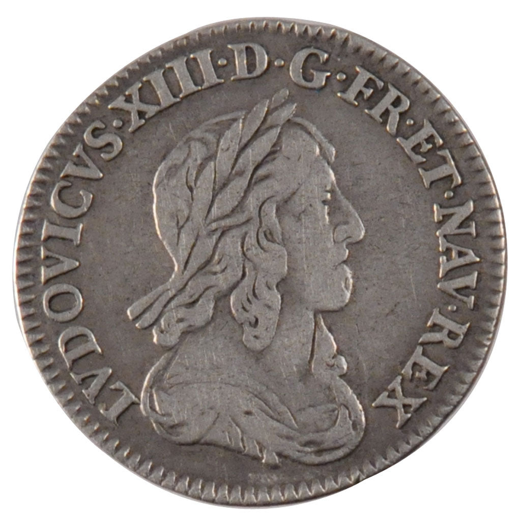 Francia, 1/12 Ecu, 1643, Paris, MB+, Argento, Gadoury:46