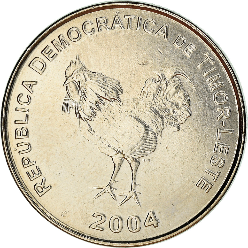 Coin, EAST TIMOR, 10 Centavos, 2004, Lisbon, MS(63), Nickel Clad Steel, KM:3