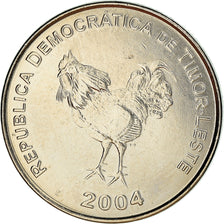 Coin, EAST TIMOR, 10 Centavos, 2004, Lisbon, MS(63), Nickel Clad Steel, KM:3