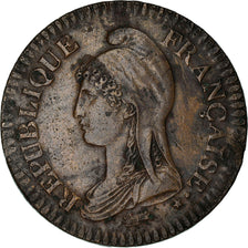 Moeda, França, Directoire, Decime, AN 5, Lille, Dupré, AU(50-53), Bronze