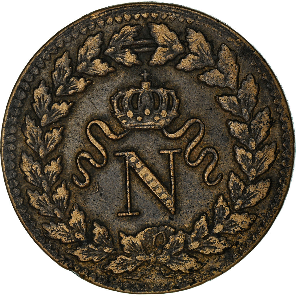 Monnaie, France, Napoleon I, Blocus, Decime, 1815, Strasbourg, TTB, Bronze