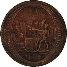 Moneda, Francia, Monneron au Serment, 5 Sols, 1792, Birmingham, BC, Bronce