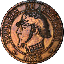 token, France, Napoleon III, Satirical, 10 Centimes, 1855, Lille, EF(40-45)