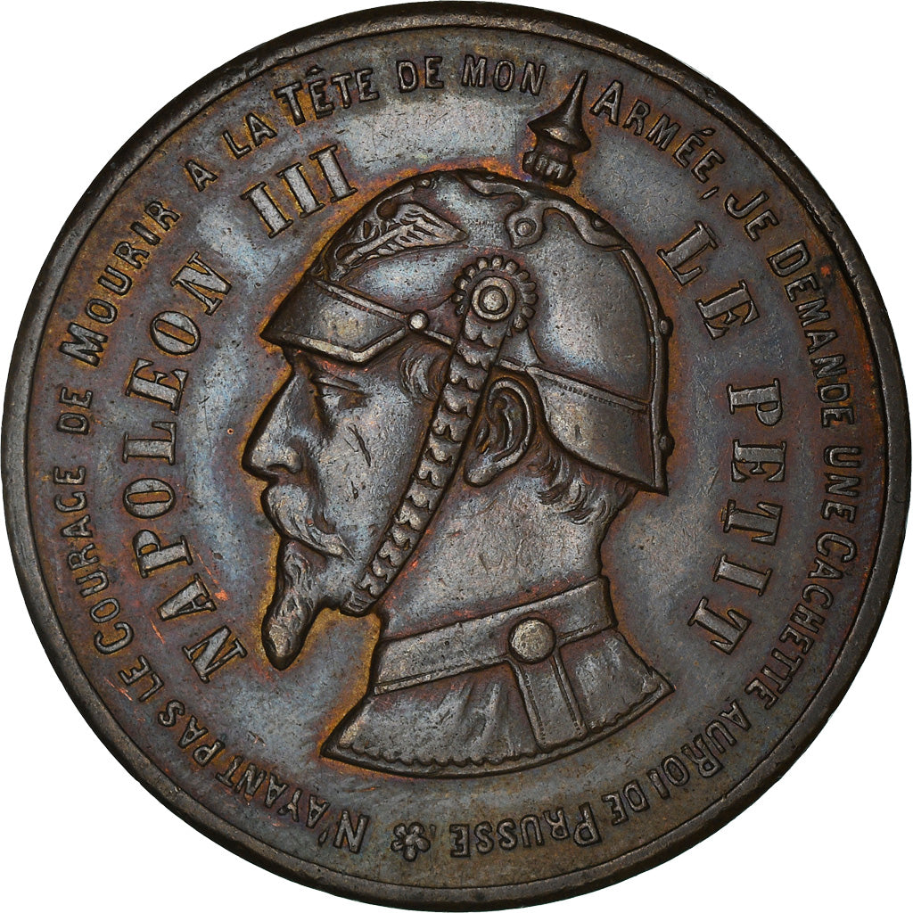 token, France, Napoleon III, Satirical, Module de 10 Centimes, 1871, AU(50-53)
