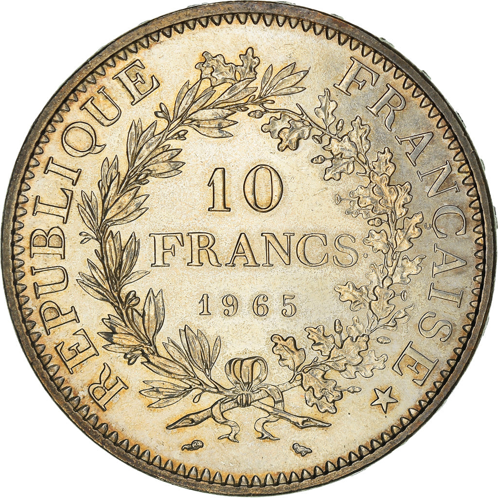 Coin, France, Hercule, 10 Francs, 1965, Paris, MS(63), Silver, KM:932
