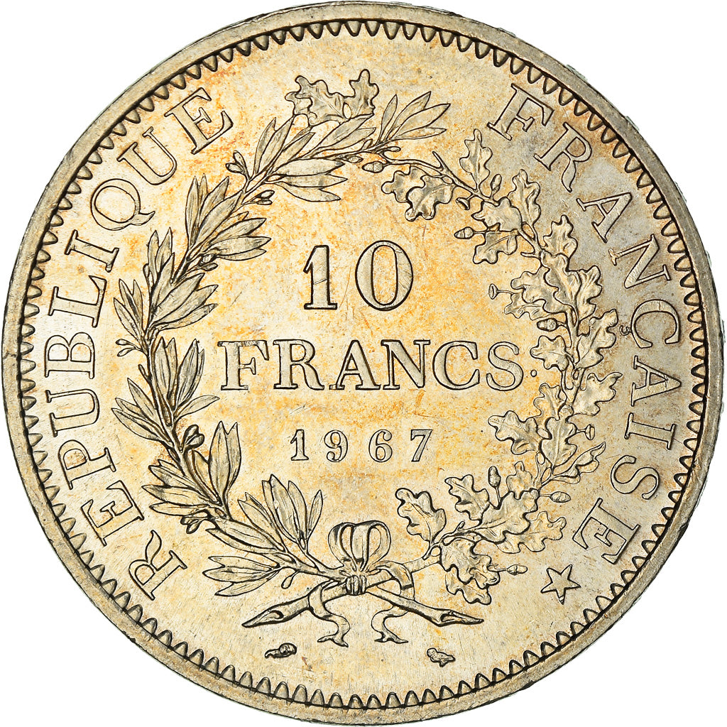 Coin, France, Hercule, 10 Francs, 1967, Paris, MS(63), Silver, KM:932