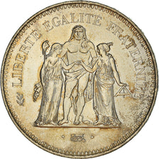 Coin, France, Hercule, 50 Francs, 1975, Paris, MS(60-62), Silver, KM:941.1
