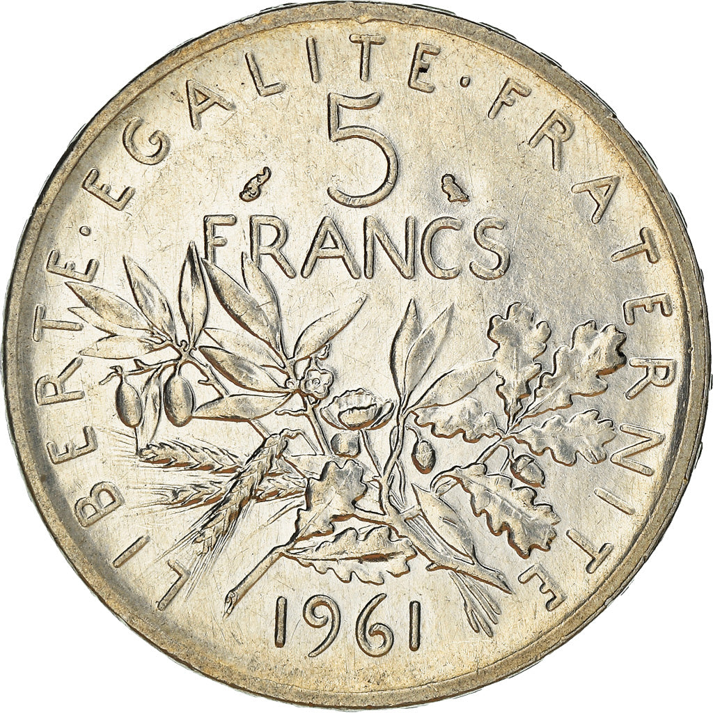 Coin, France, Semeuse, 5 Francs, 1961, Paris, MS(63), Silver, KM:926