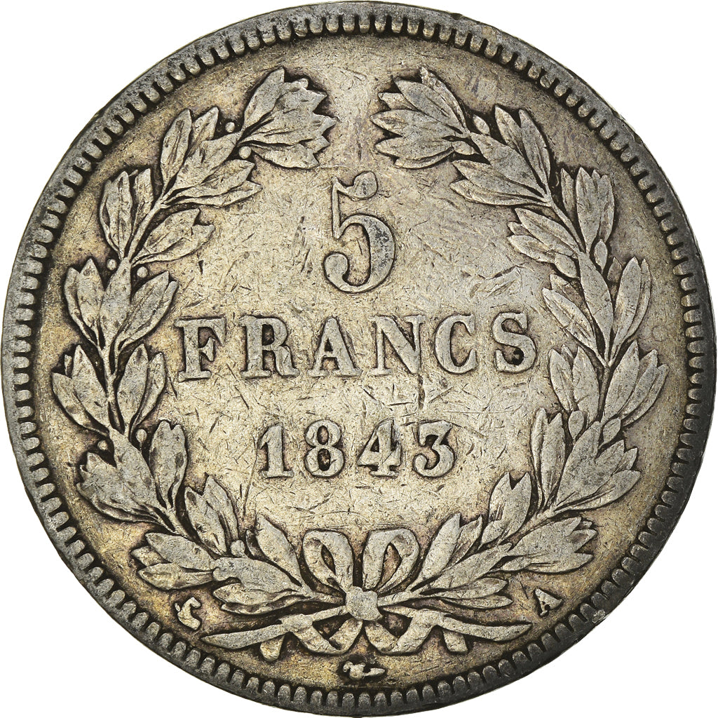 Monnaie, France, Louis-Philippe, 5 Francs, 1843, Paris, TB+, Argent