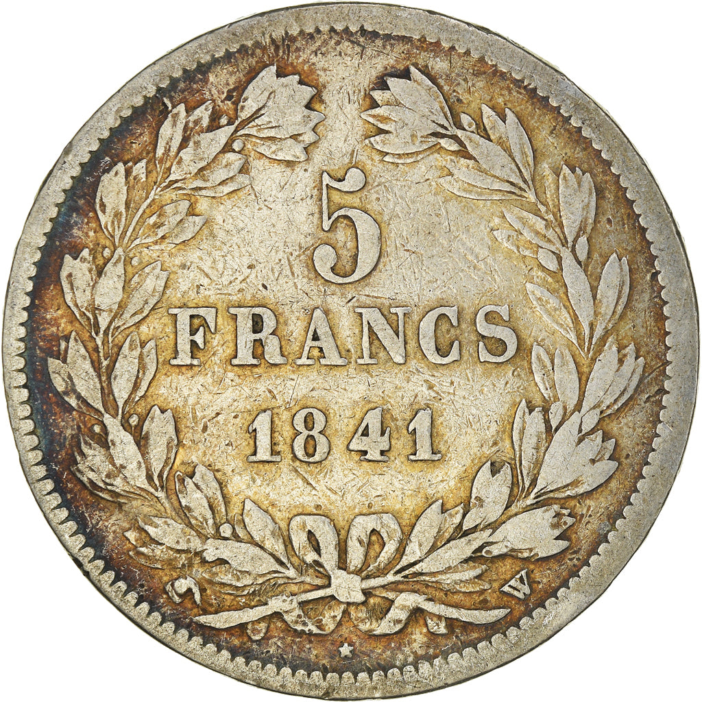 Coin, France, Louis-Philippe, 5 Francs, 1841, Lille, VF(20-25), Silver