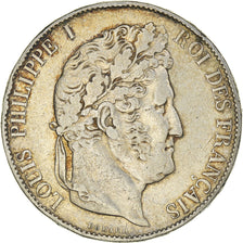 Coin, France, Louis-Philippe, 5 Francs, 1847, Paris, VF(20-25), Silver