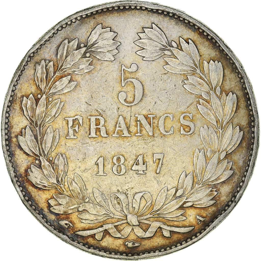 Coin, France, Louis-Philippe, 5 Francs, 1847, Paris, VF(20-25), Silver