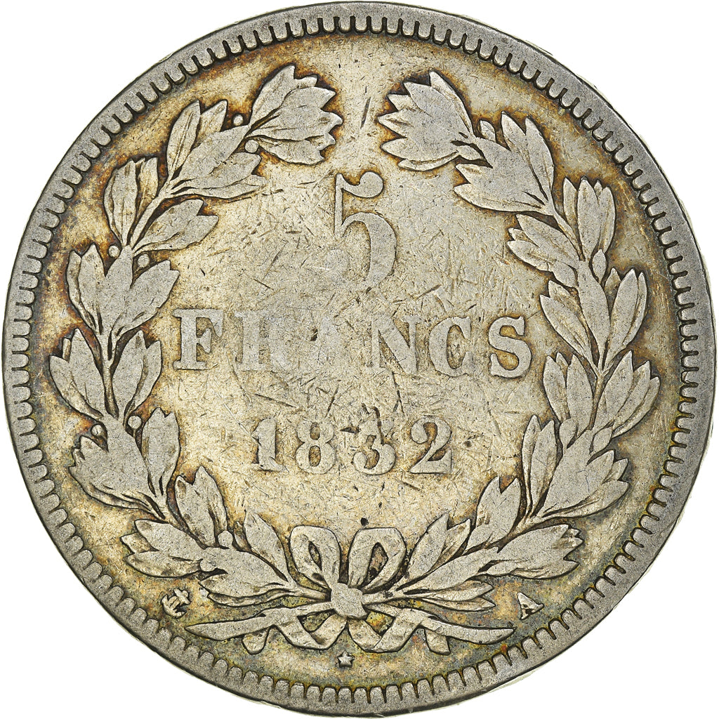 Moneta, Francja, Louis-Philippe, 5 Francs, 1832, Paris, VF(20-25), Srebro