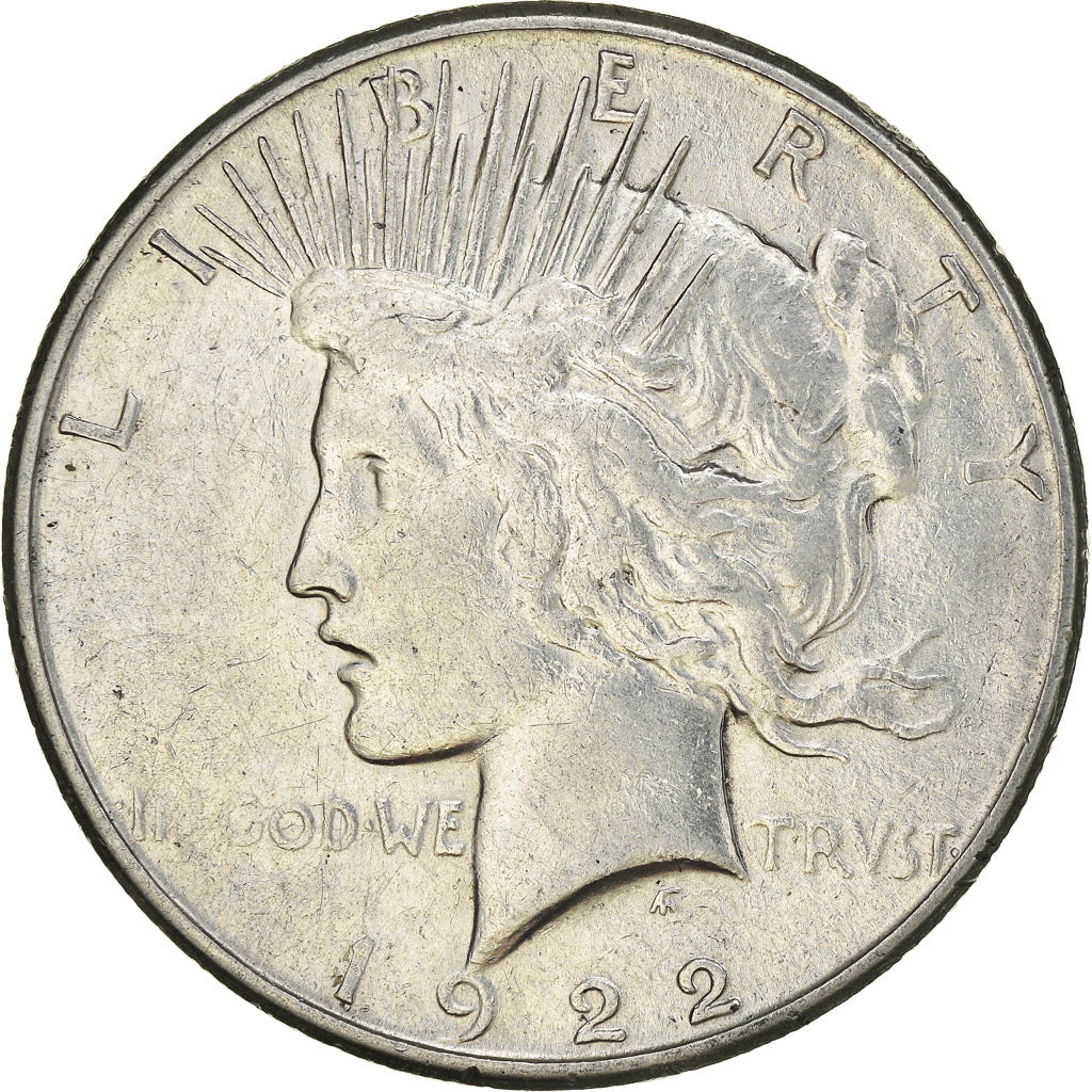Coin, United States, Peace, Dollar, 1922, San Francisco, VF(20-25), Silver