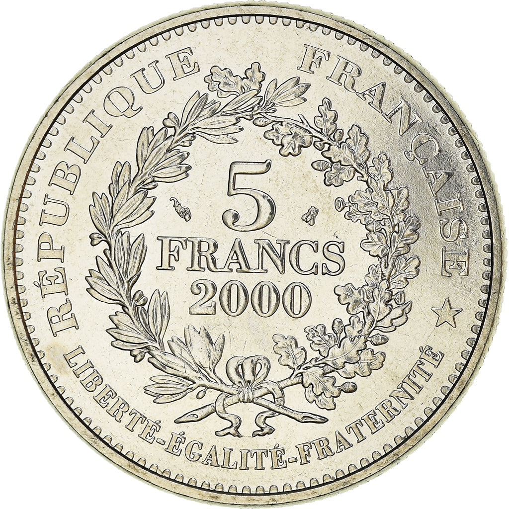 Coin, France, Henri III, 5 Francs, 2000, Paris, MS(65-70), Nickel Clad