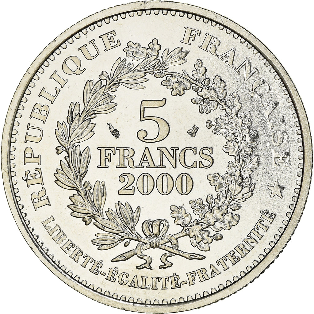 Moneta, Francia, Jean le Bon, 5 Francs, 2000, Paris, FDC, Nichel placcato
