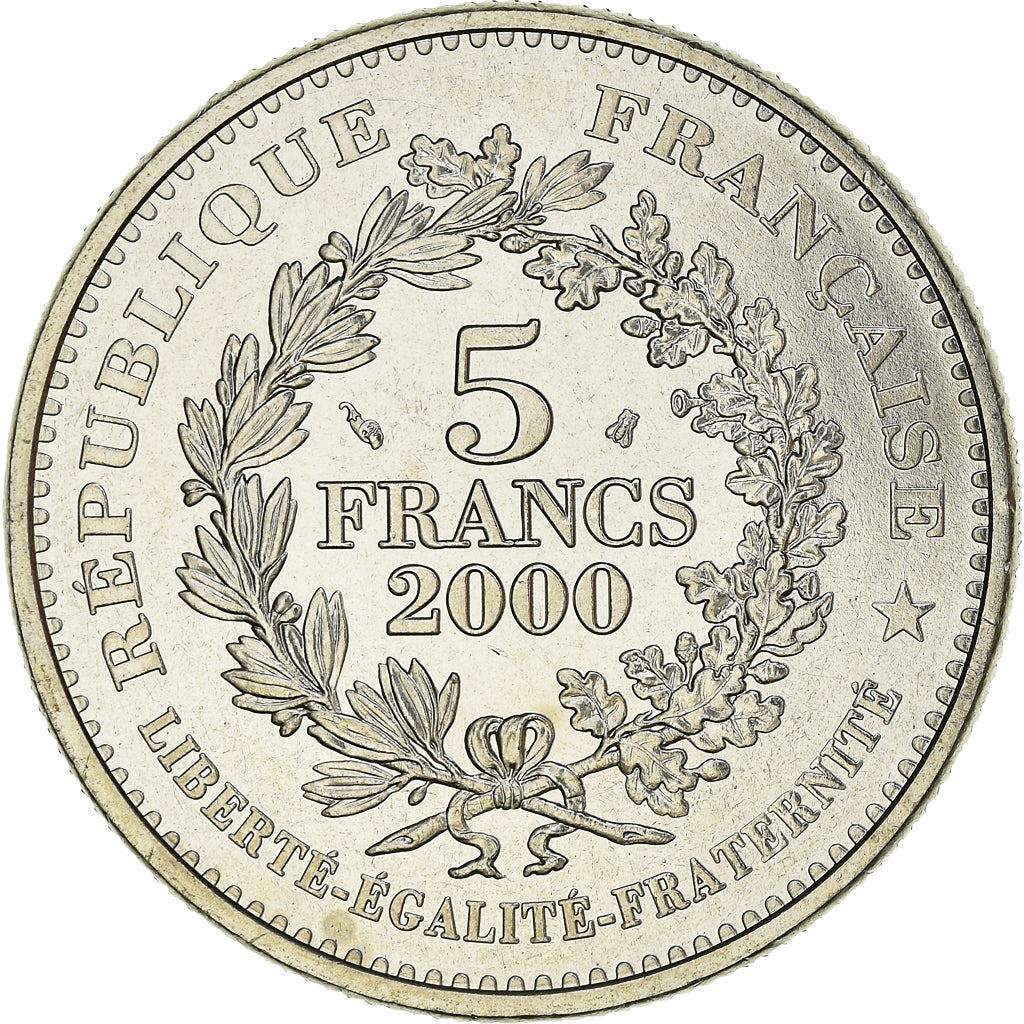 Coin, France, Saint-Louis, 5 Francs, 2000, Paris, MS(65-70), Nickel Clad