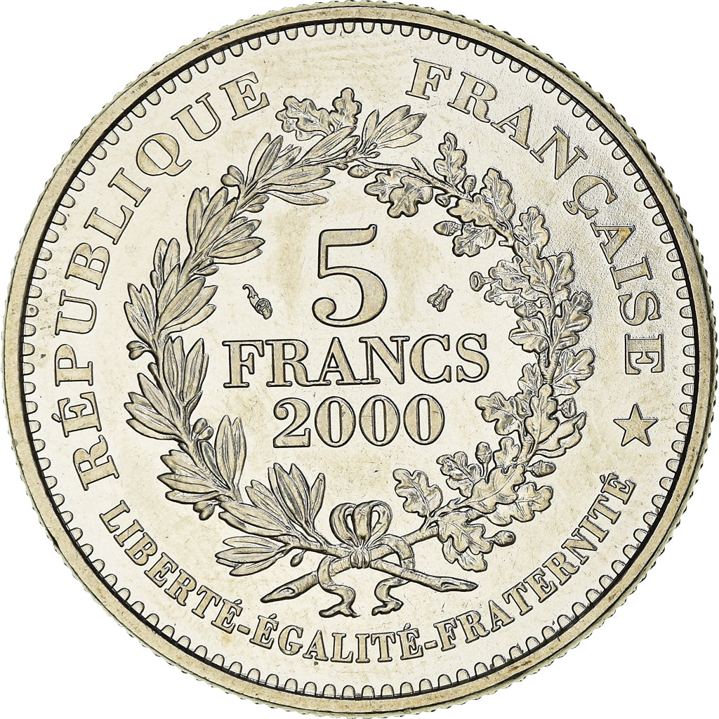 Coin, France, Marianne, 5 Francs, 2000, Paris, MS(65-70), Nickel Clad