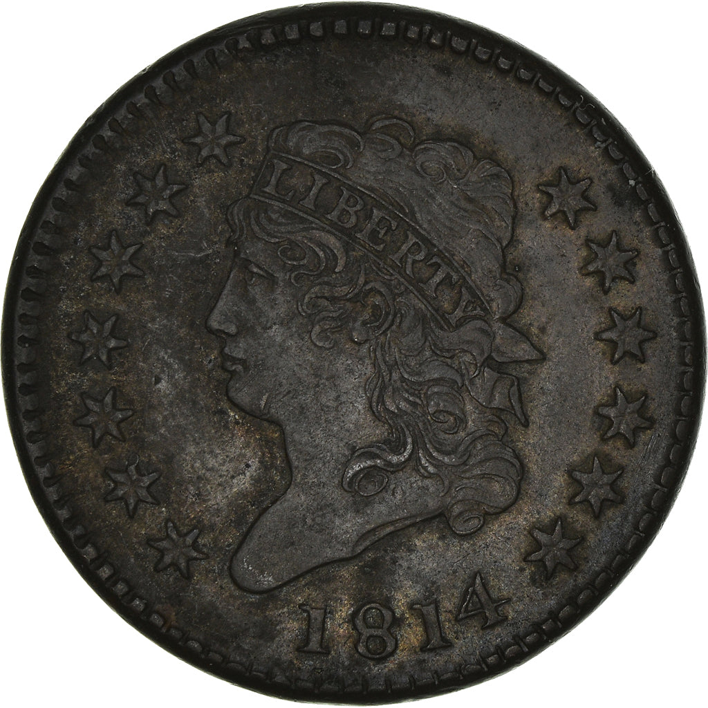 Coin, United States, Capped Bust - Classic Head, Cent, 1814, Philadelphia
