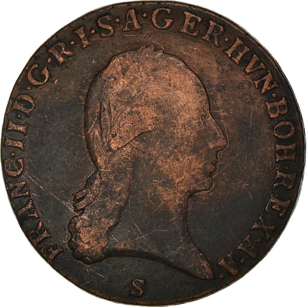 Coin, Austria, François II, 3 Kreuzer, 1800, Smolník, Slovakia, VF(20-25)