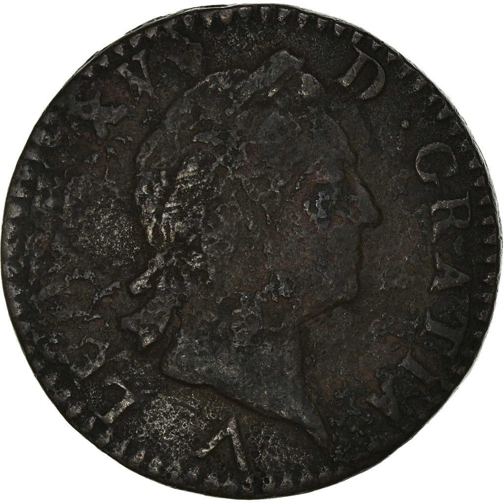 Coin, France, Louis XV, Sol à la vieille tête, Sol, 1774, Lille, F(12-15)