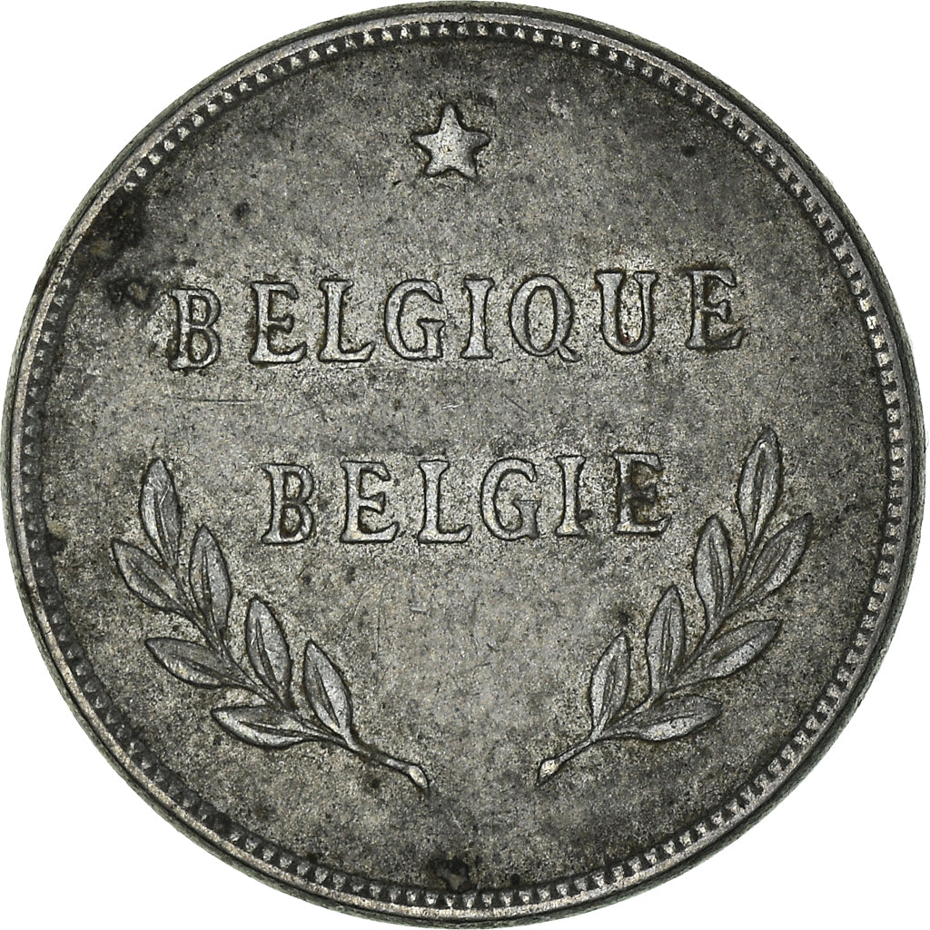 Coin, Belgium, Libération, 2 Francs, 1944, Philadelphia, VF(30-35), Zinc Coated