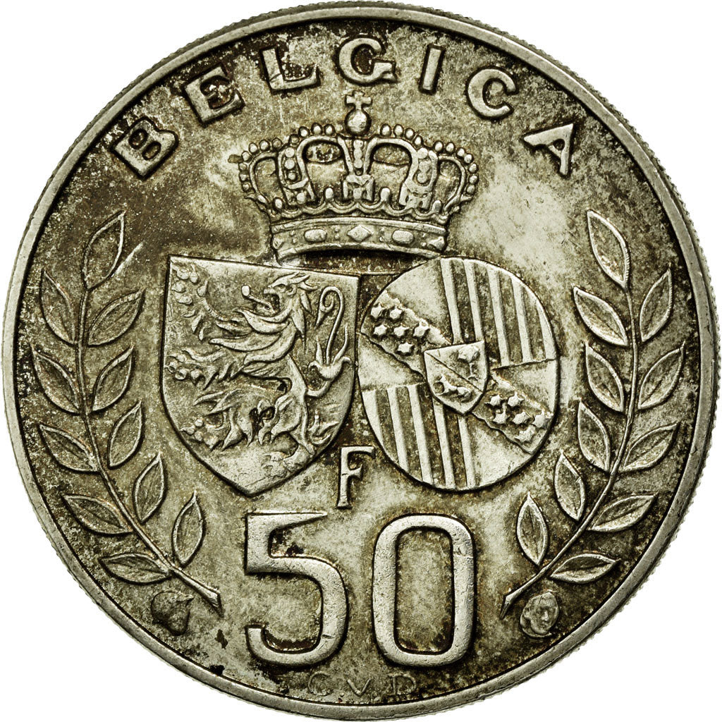 Coin, Belgium, 50 Francs, 50 Frank, 1960, AU(50-53), Silver, KM:152.1