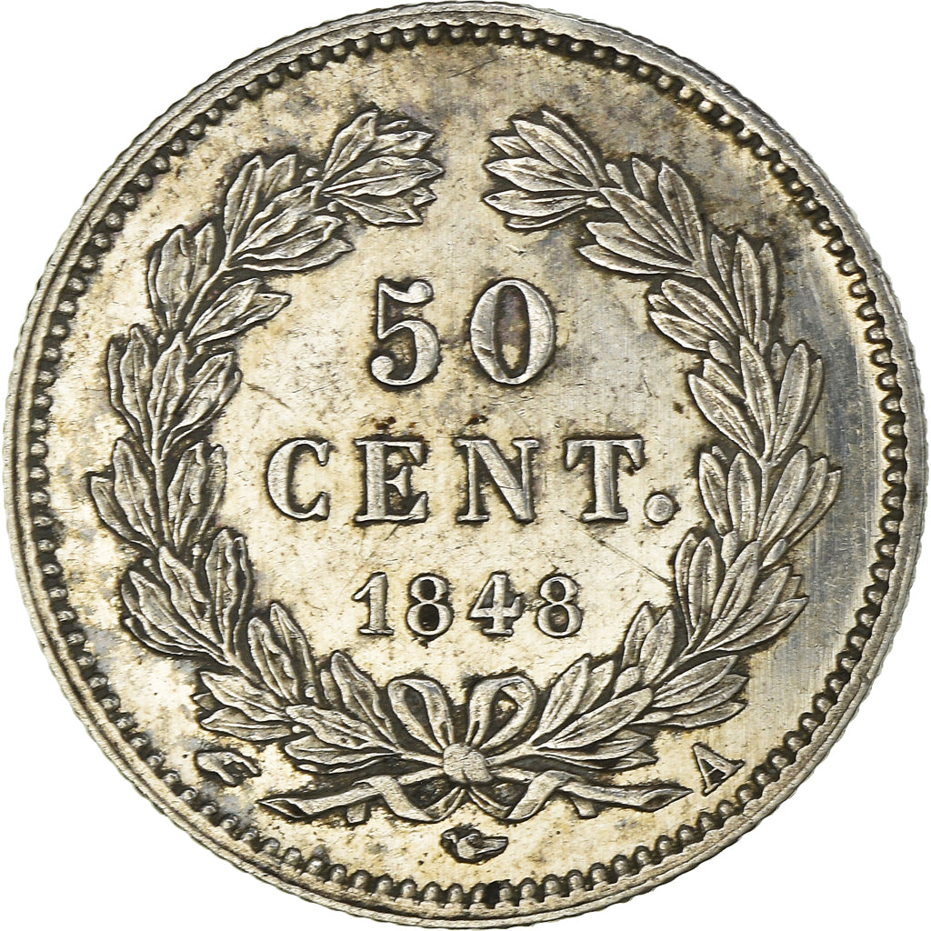 Münze, Frankreich, LOUIS PHILIPPE I, 50 Centimes, 1848, Paris, SS+, Silber