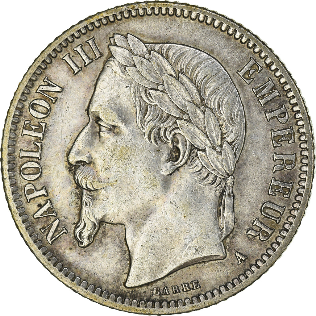 Monnaie, France, Napoleon III, Franc, 1866, Paris, TTB+, Argent, Gadoury:463