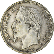 Monnaie, France, Napoleon III, Franc, 1866, Paris, TTB+, Argent, Gadoury:463