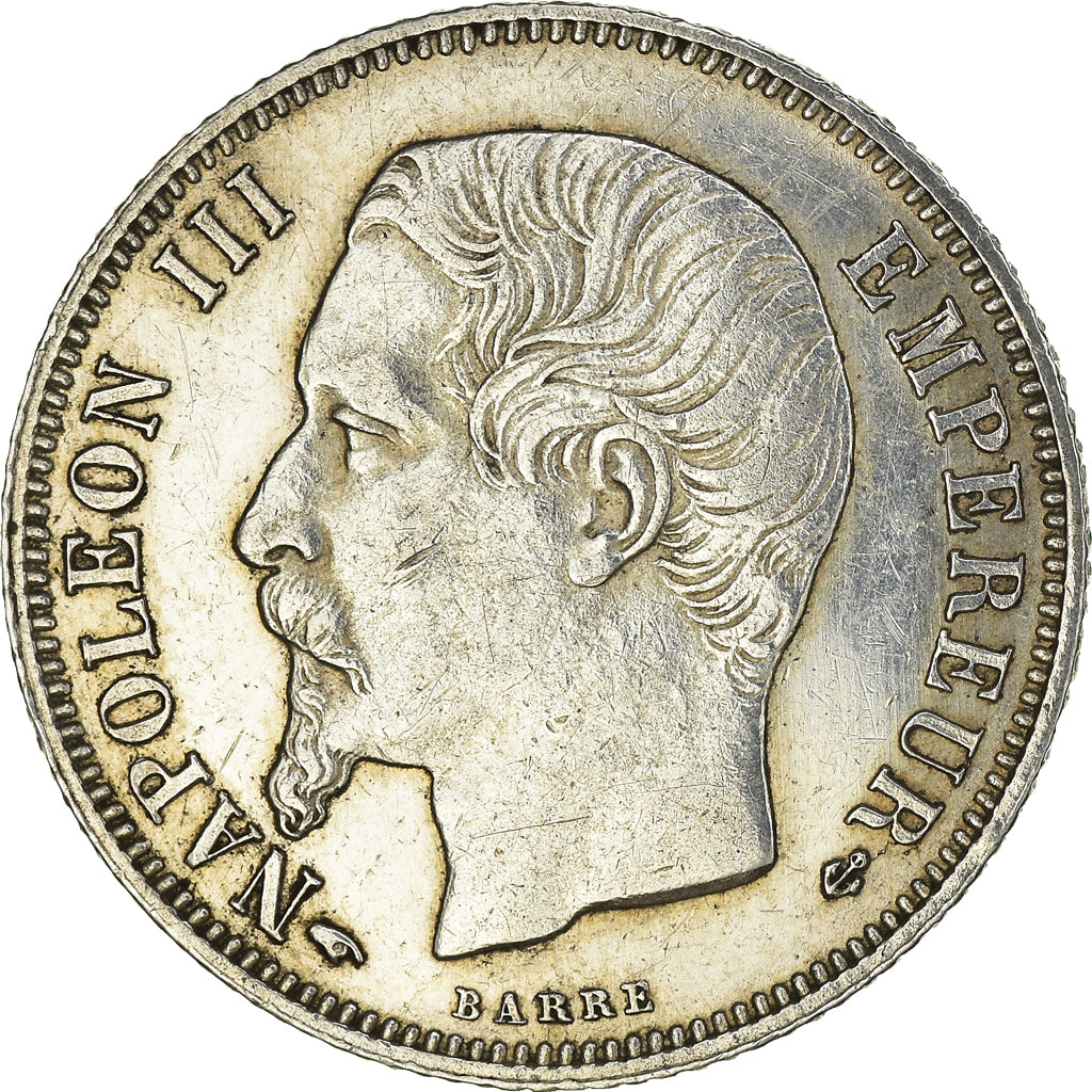 Monnaie, France, Napoleon III, Franc, 1858, Paris, SUP, Argent, Gadoury:460