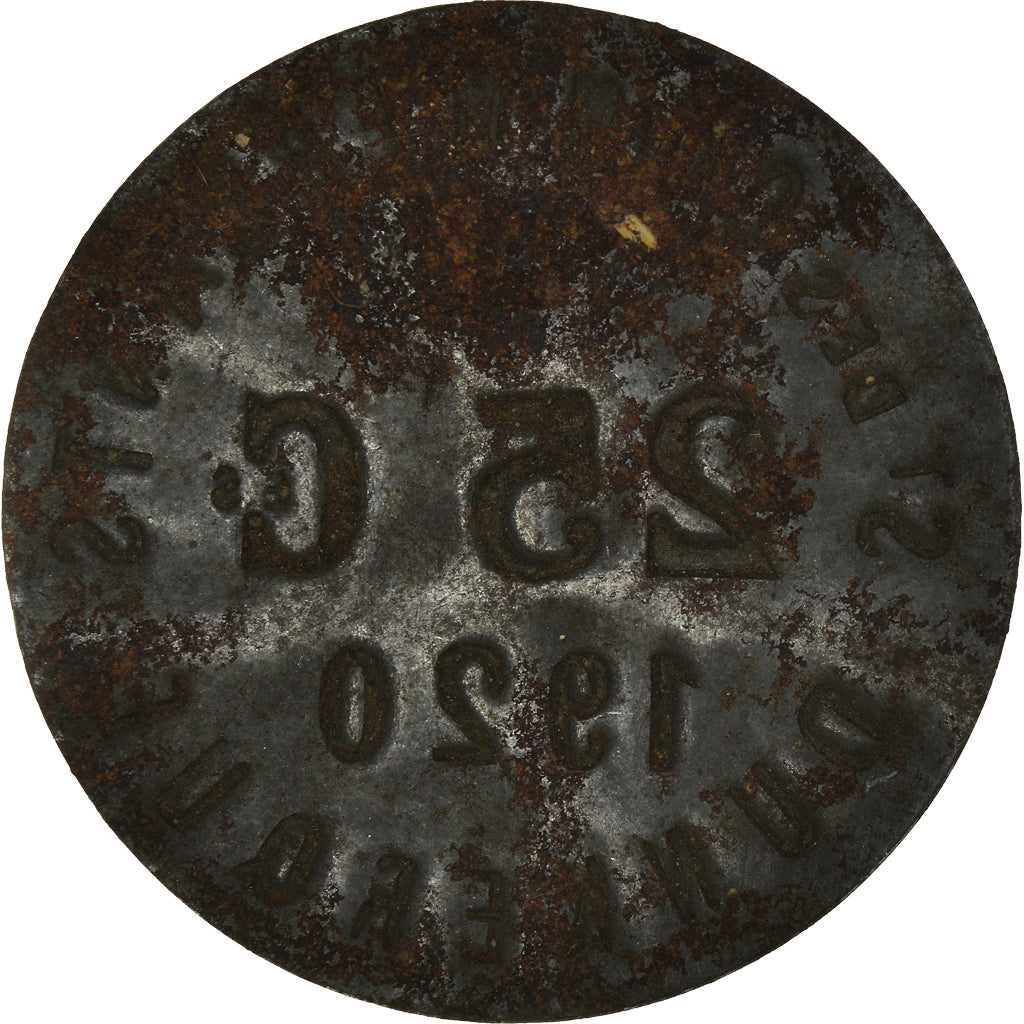 Coin, France, 25 Centimes, 1920, Dunkerque, VF(30-35), Iron, Elie:10.3