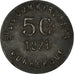 Coin, France, 5 Centimes, 1921, Dunkerque, VF(30-35), Iron, Elie:10.4